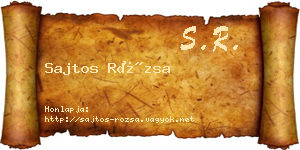 Sajtos Rózsa névjegykártya