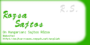 rozsa sajtos business card